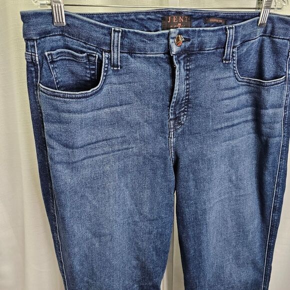 JEN7 by 7 For All Mankind Crop Kick Flare Jeans Size 16 - Picture 5 of 11